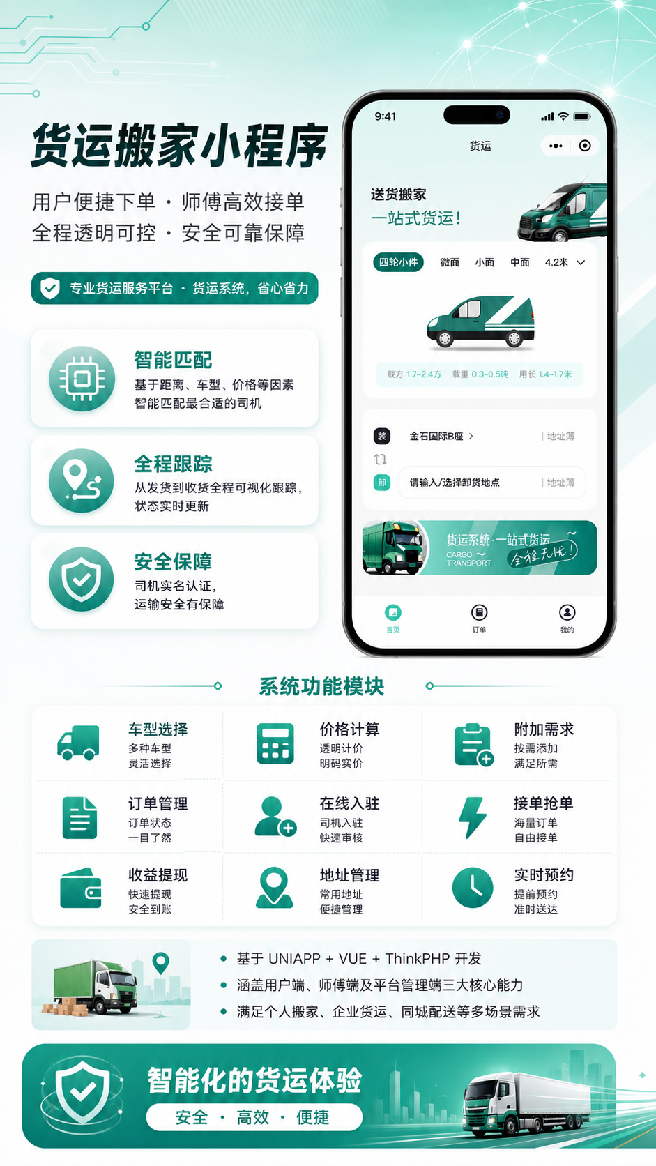 货运搬家小程序同城配送物流系统(图1)
